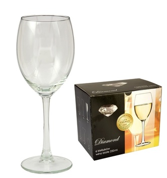 DIAMOND kalíšek bílé víno. 250 ml / 6ks