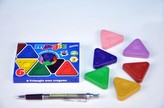 Voskovky trojboké MAGIC BASIC, sada 6ks, mix barev