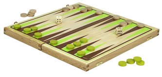 Jeujura Backgammon hra v dřevěném skládacím boxu