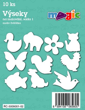 Papírové výseky MAGIC, 4 - 7cm, 10ks, sada 1 - Zvířátka