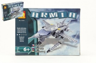 Stavebnice Dromader Vojáci Letadlo 22501 228ks v krabici 25,5x18,5x4,5cm