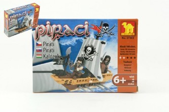 Stavebnice Dromader Piráti 27302 100ks v krabici 18,5x13x4,5cm