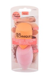 Real Techniques Sponges houbička na tekutý make-up Miracle Complexion Sponge 1 ks + houbička na pudrový make-up Miracle Powder Sponge 1 ks