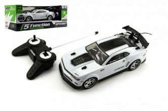 Auto RC 25cm plast zrychlující 1:18 na baterie 27MHz v krabici 35x13x15cm