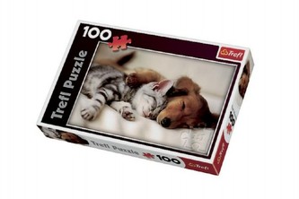 Puzzle Spící zvířátka 100dílků v krabici  Trefl