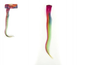 Spona do vlasů s duhovým příčeskem 4x35cm Trollové v sáčku