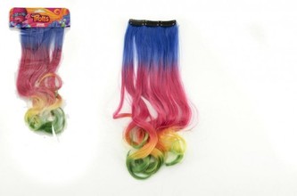 Spona do vlasů s duhovým příčeskem Trollové v sáčku