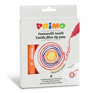 Fixy na textil PRIMO, sada 8ks, papírový obal