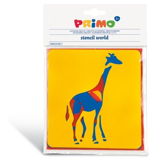 Plastové šablony PRIMO, sada 6ks, motiv ZVÍŘÁTKA