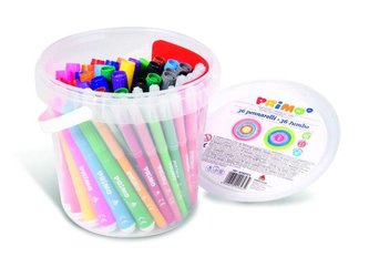 Fixy PRIMO, sada 72ks (36ks x hrot 2,5mm, 36ks x hrot 7,6mm),3x šablona,PP kyblík