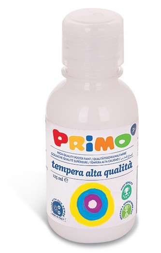 Temperová barva PRIMO, 125ml, bílá
