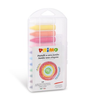 Voskové pastelky PRIMO JUMBO, 13,5 x 65mm, 12ks, PP obal