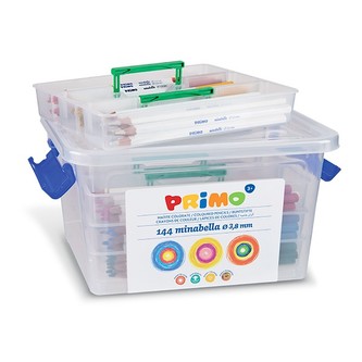 Pastelky šestihranné PRIMO MINABELLA, tuha Ø 3,8mm, 144 ks (12 x 12 barev), PP box