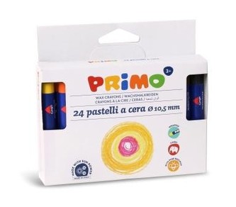 Voskové pastelky PRIMO, 10,5 x 84mm, 24ks, papírový obal