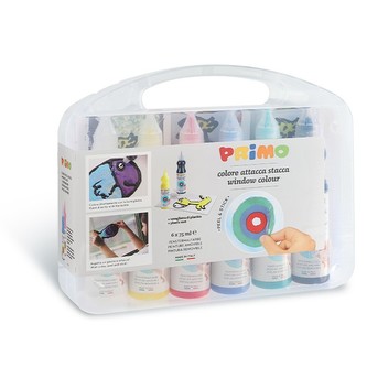 Barvy na sklo PRIMO, sada 6 x 75ml, PP box