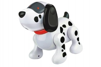 Interaktivní pes MAX plast 20cm na baterie se zvukem se světlem v krabici