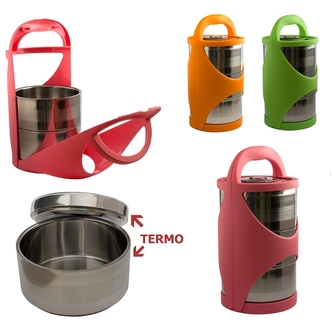 Jídlonosič 3ks nerez misky 0,9l 14x26cm