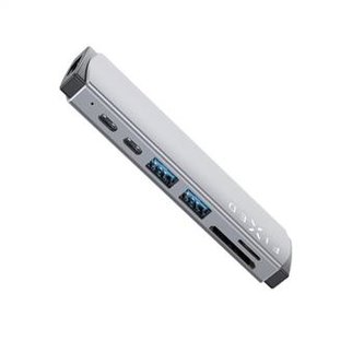 USB hub FIXED HUB Mac pro MacBooky, 7portový hliníkový šedý