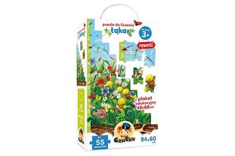 Puzzle do liczenia Łąka 3+