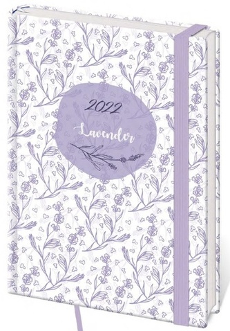 Diář 2022 B6 LYRA týdenní s gumičkou L241 Lavender