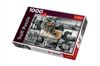Puzzle Paříž koláž 1000 dílků 68x48cm v krabici
