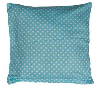Povláček bavlněný satén - puntík tyrkysový - 40x40cm