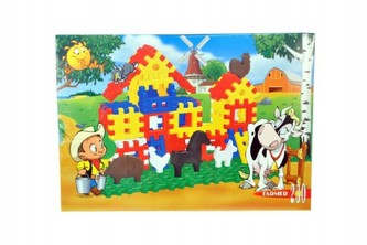 Stavebnice Blok Farma plast 230ks v krabici 42x30x8cm