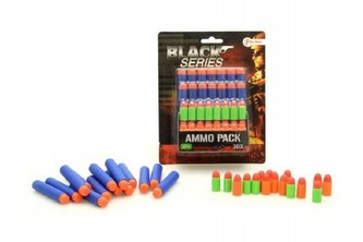 Náhradní pěnové náboje do pistole 30ks na kartě Black Series