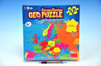 Geo Puzzle Evropa 48,7x41cm 58ks v krabici