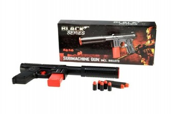 Pistole na pěnové náboje plast 30cm v krabici Black Series