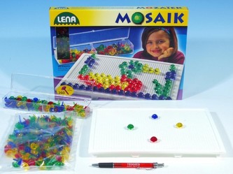 Mozaika klobouček 1cm krystal 260ks v krabici 33x24x3,5cm