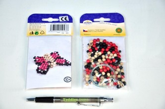 Zvířatko z perliček Motýl dřevo v sáčku