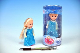 Panenka Princezna zimní plast 11cm v plastové krabičce