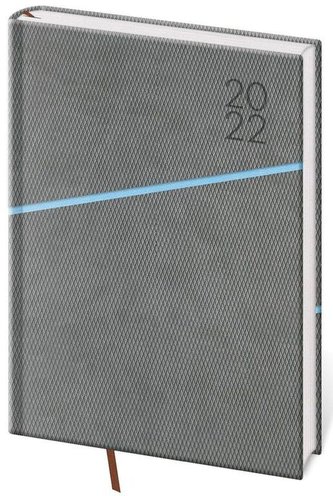 Diář 2022 denní A5 Grife -šedo/modrá