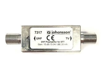 Anténní předzesilovač linkový Johansson 7317 UHF k. 21-69, 15dB