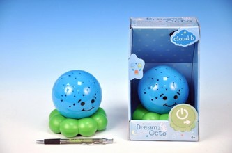 Zářící Chobotnička pro klidné spaní modrá na baterie 3xAAA v krabičce od 0 měsíců