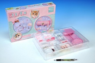 Kreativní/dárková sada koťátka 2v1 plast v krabici