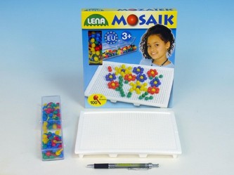 Mozaika klobouček 1cm hladký 100ks v krabici 21x24x3cm