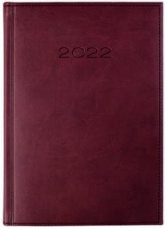 Kalendarz 2022 Dzienny A5 Vivella Bordowy 21D-02