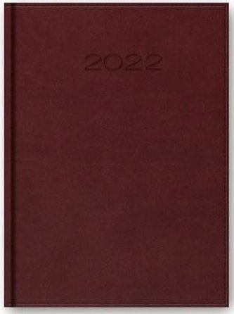 Kalendarz 2022 Dzienny A5 Vivella Bordowy 21DR-02