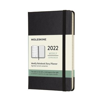 Moleskine Plánovací zápisník 2022 tvrdý černý S