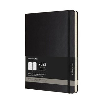 Moleskine Vertikální PRO diář 2022 tvrdý černý XL