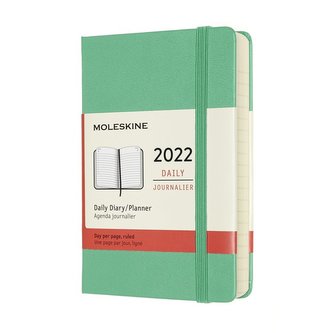 Moleskine Diář 2022 denní tvrdý zelený S