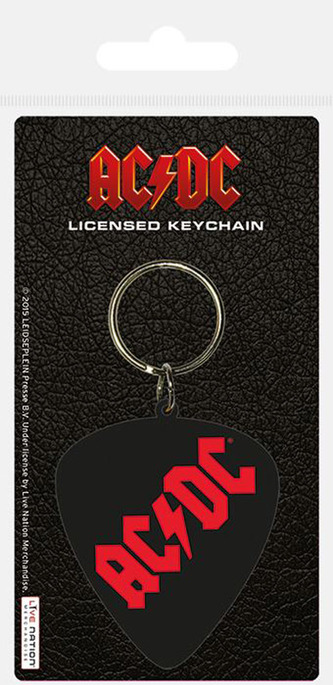 Gumová klíčenka - přívěsek na klíče AC/DC: Trsátko (4,5 x 6 cm)