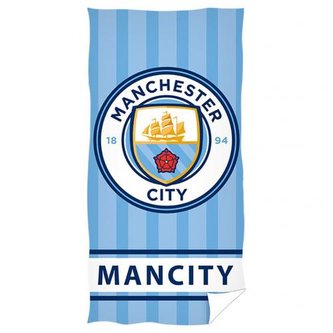 Osuška Manchester City FC: Znak (70 x 140 cm) modrá bavlna