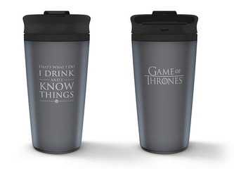 Cestovní hrnek Game Of Thrones|Hra o trůny: I Drink And I Know Things (objem 425 ml)