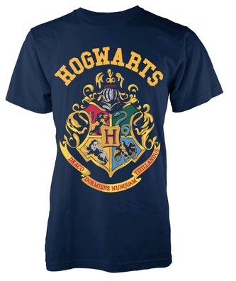 Dámské tričko Harry Potter: Crest Varsity (L) modrá bavlna