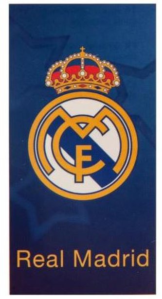Osuška - ručník FC Real Madrid: Logo (70 x 140 cm) modrá bavlna