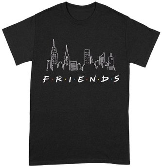 Pánské tričko Friends|Přátelé: Logo & Skyline (L) černé bavlna