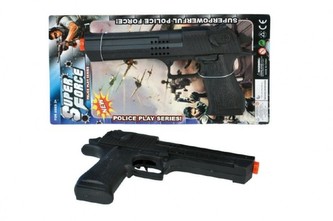 Pistole plast 22cm se zvukem na kartě